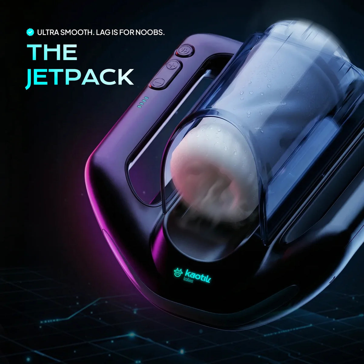 Jetpack - App Control Rechargeable Male Toy - Black/Blue