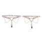 Lingerie Accents Sex & Mischief Peaches 'n CreaMe Pearl Garters with pearls and rose gold www.VALGINA.com 