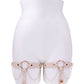 Lingerie Accents Sex & Mischief Peaches 'n CreaMe Pearl Garters with pearls and rose gold www.VALGINA.com 
