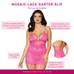 Mosaic Lace Garter Slip Lingerie - 1 LEFT - Small - VALGINA.com
