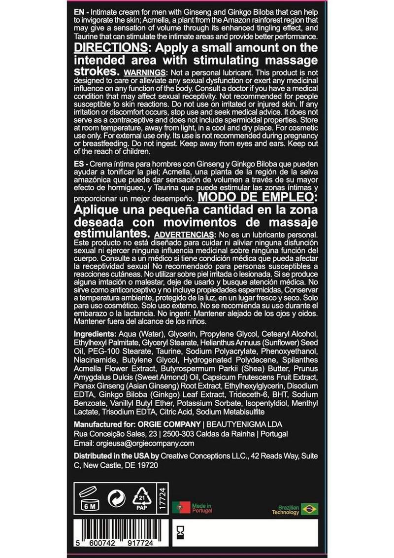 Orgie Touro XXXL Power Cream for him packaging - ValGina.com