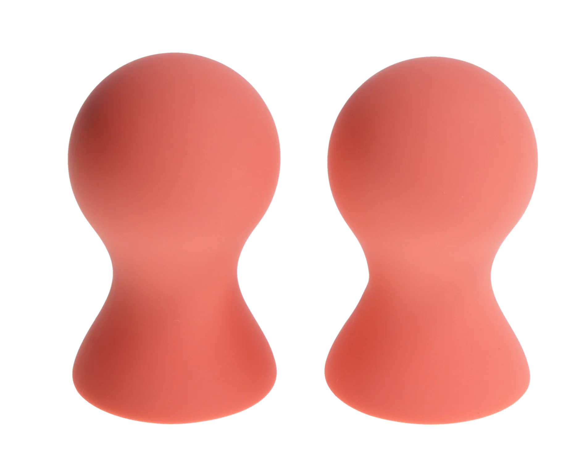 Silicone Nipple Suckers - Peaches orange clamps clips for nipple play www.VALGINA.com 