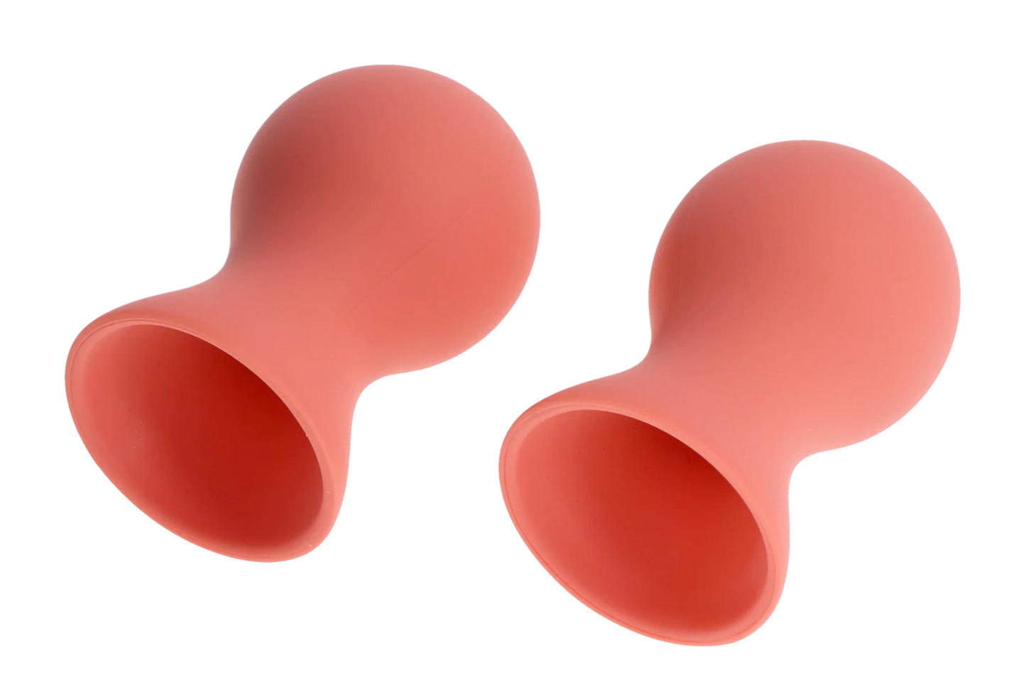 Silicone Nipple Suckers - Peaches orange clamps clips for nipple play www.VALGINA.com 