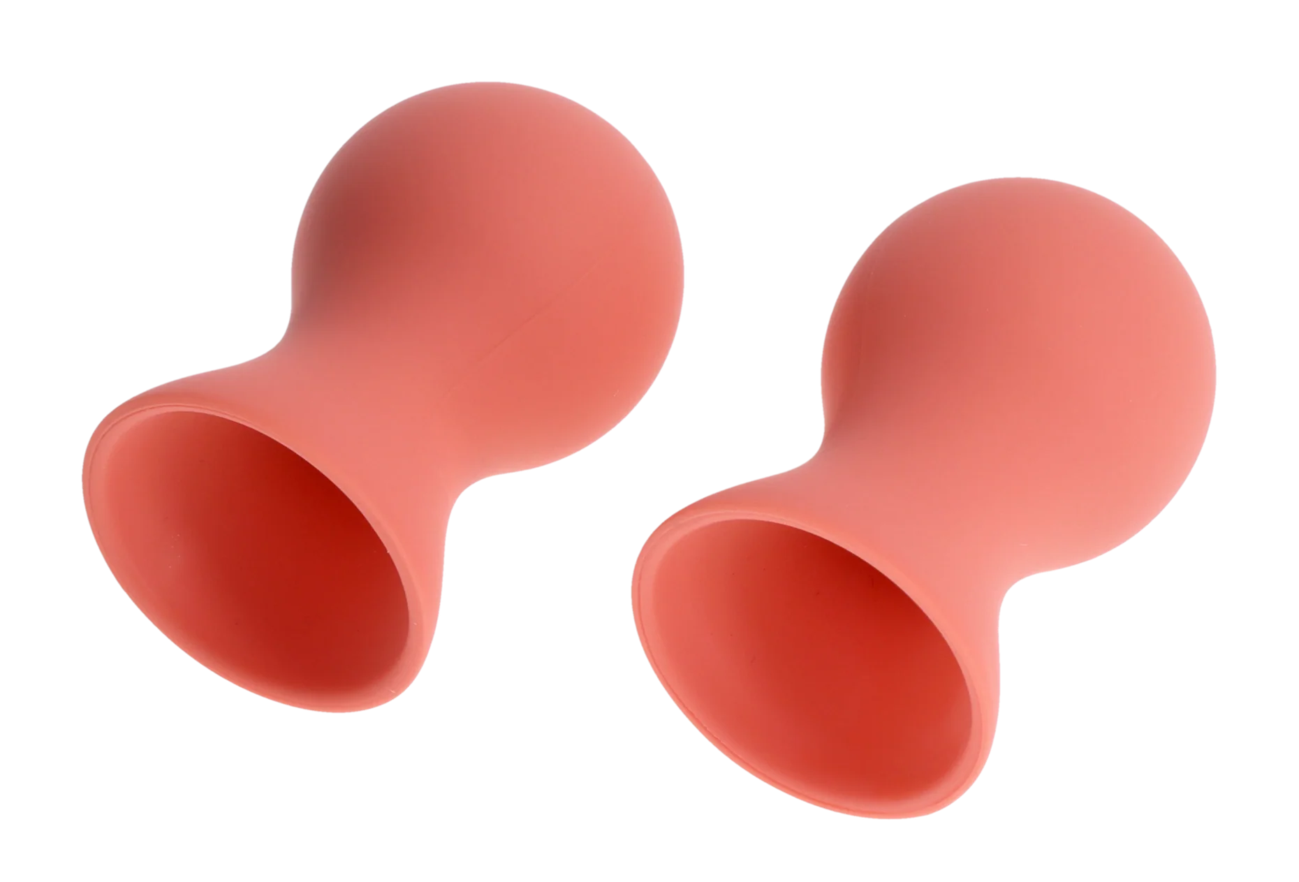 Silicone Nipple Suckers - Peaches orange clamps clips for nipple play www.VALGINA.com 