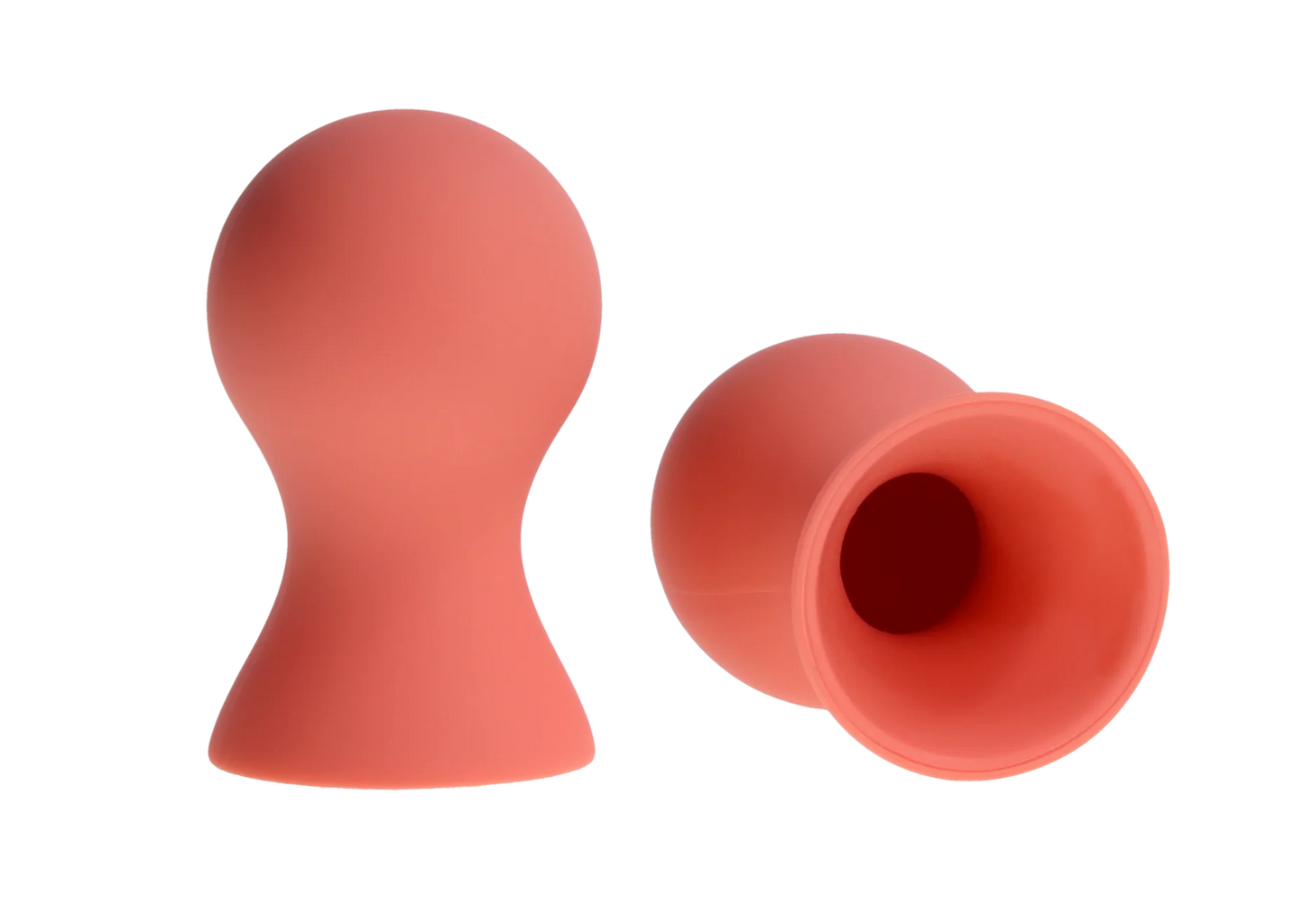 Silicone Nipple Suckers - Peaches orange clamps clips for nipple play www.VALGINA.com 
