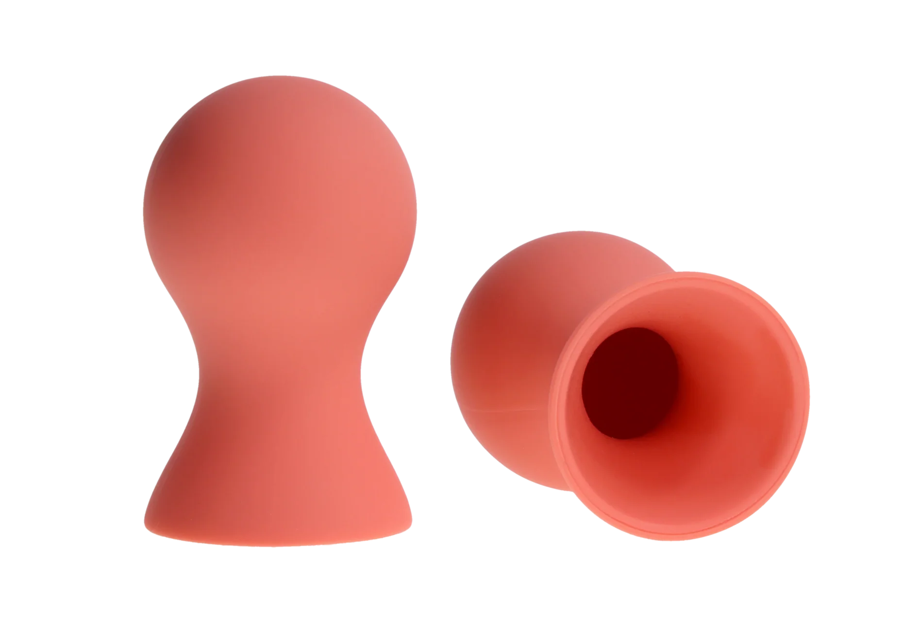 Silicone Nipple Suckers - Peaches orange clamps clips for nipple play www.VALGINA.com 