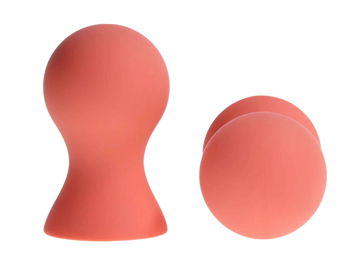 Silicone Nipple Suckers - Peaches orange clamps clips for nipple play www.VALGINA.com 