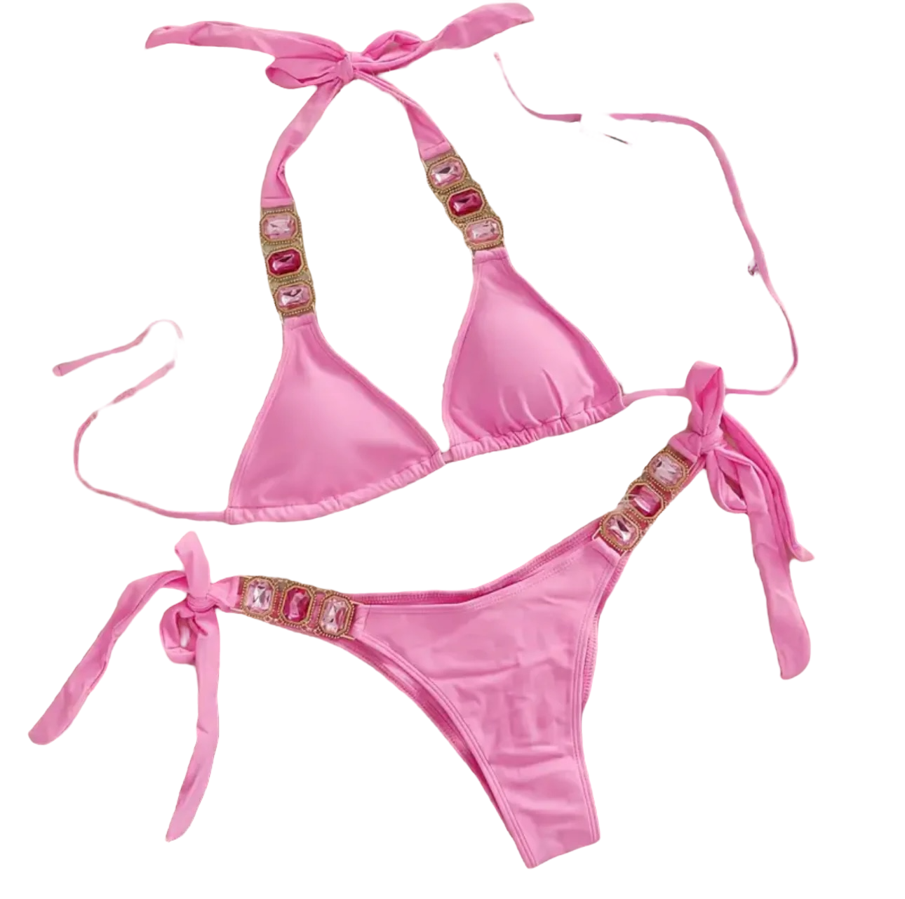 Peacockini - 5 Colors - Metal Crystal Rhinestone Diamond Accent Bikini S/M - 5 LEFT
