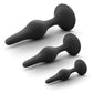 itsy bitsy Platinum Silicone Beginner Plugs Set - Trainer Kit - Black butt plug collection black or pink www.VALGINA.com 