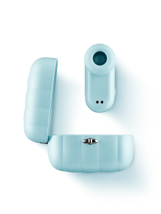 Pure Romance Pleasure Pod airotic stimulator for o's on the go  Mini Air Tech with Discreet Charging Case - in stock VALGINA.com