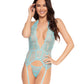 Sea Foam Plunging Bustier with G-String Lingerie - 4 LEFT! - VALGINA.com