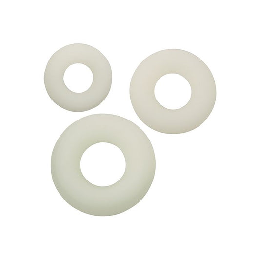 Real Feel Alpha Liquid Silicone Ring Set - Glow in the Dark - NEW! - VALGINA.com