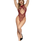 Rhinestone Halter Teddy Maroon red diamonds crystal gems www.VALGINA.com 