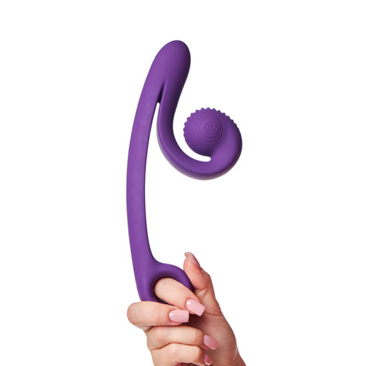 Snail Curve dual stimulator vibrator in purple - ValGina.com