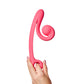 Snail Curve dual stimulator vibrator in hot pink - ValGina.com
