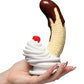 Simply Sweet Chocolate Dipped Banana Split Premium Silicone Dildo 7.4in