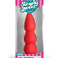 Simply Sweet Strawberry Sweet Cream Premium Silicone Dildo 7.8in - Red/ White