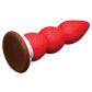 Simply Sweet Strawberry Sweet Cream Premium Silicone Dildo 7.8in - Red/ White