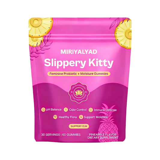 Slippery Kitty - Women's Probiotic Gummies for Vaginal pH Balance and Freshness - Slippery Elm & Pineapple - VALGINA.com