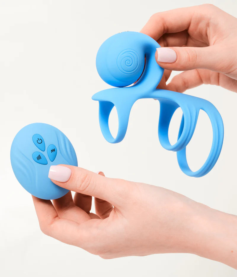 Snail Jovi Arc remote-controlled triple ring couples vibrator - VALGINA.com
