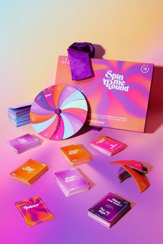 Spin Me Round party game box, front view - ValGina.com