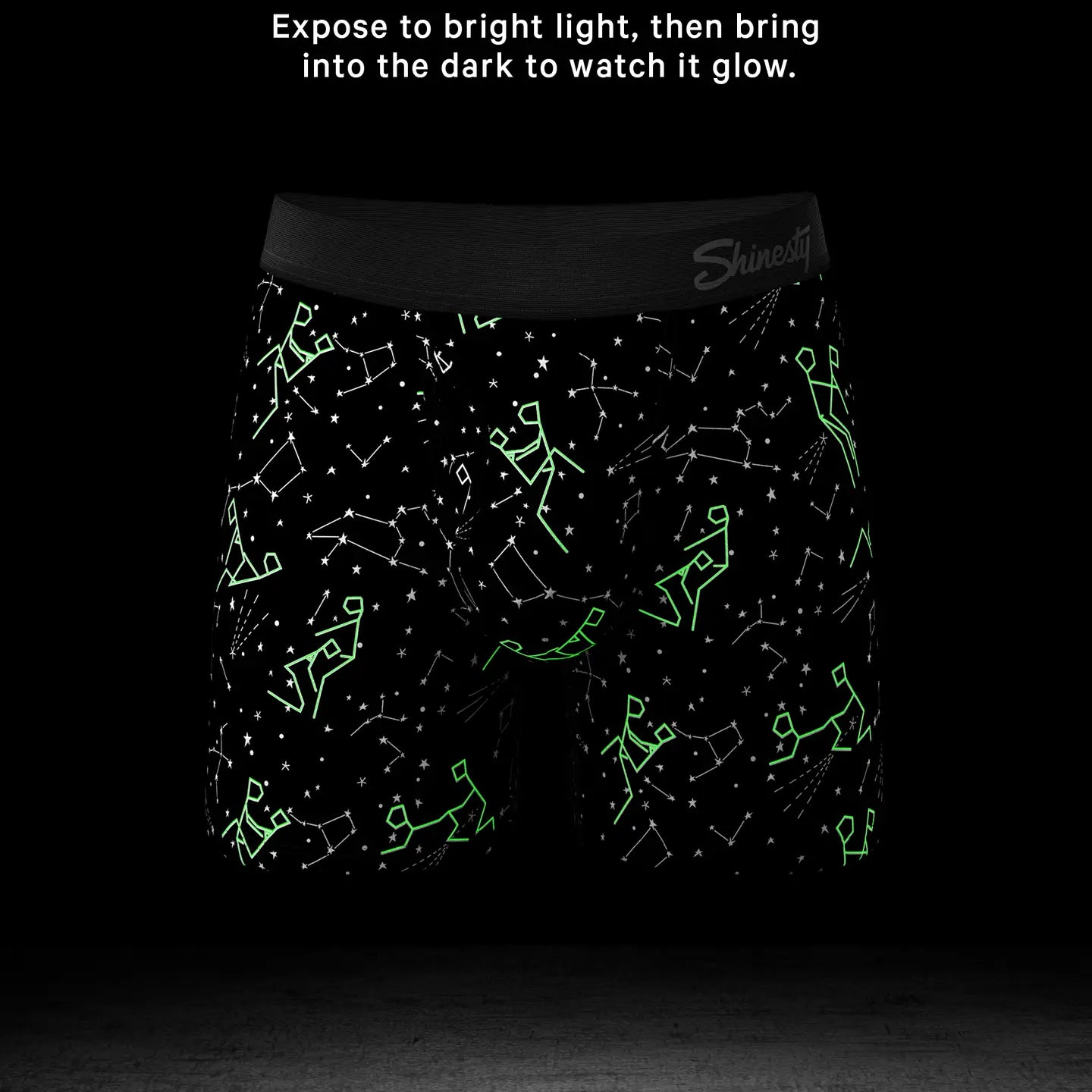 The Big Bang | Glow in the Dark Constellation Ball Hammock® Pouch Underwear with Fly Shinesty Mens Boxer Breif www.VALGINA.com.