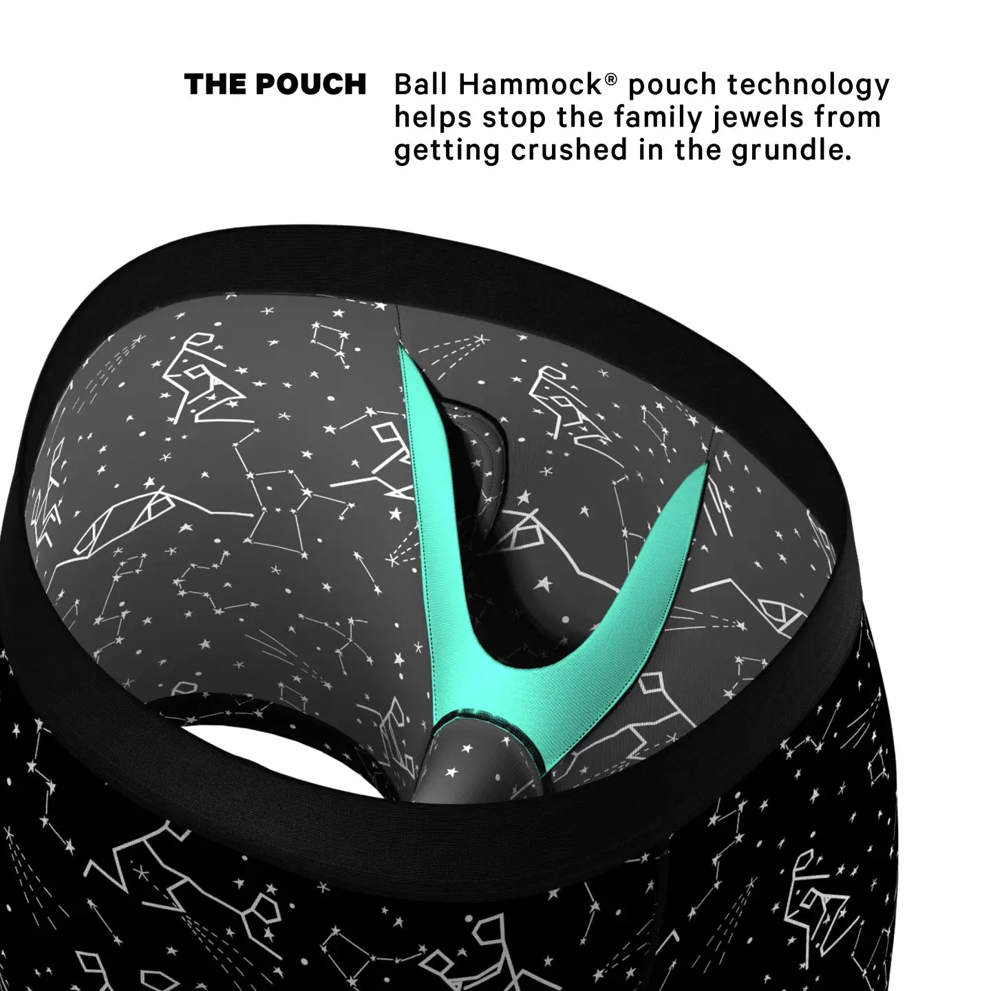 The Big Bang | Glow in the Dark Constellation Ball Hammock® Pouch Underwear with Fly Shinesty Mens Boxer Breif www.VALGINA.com.