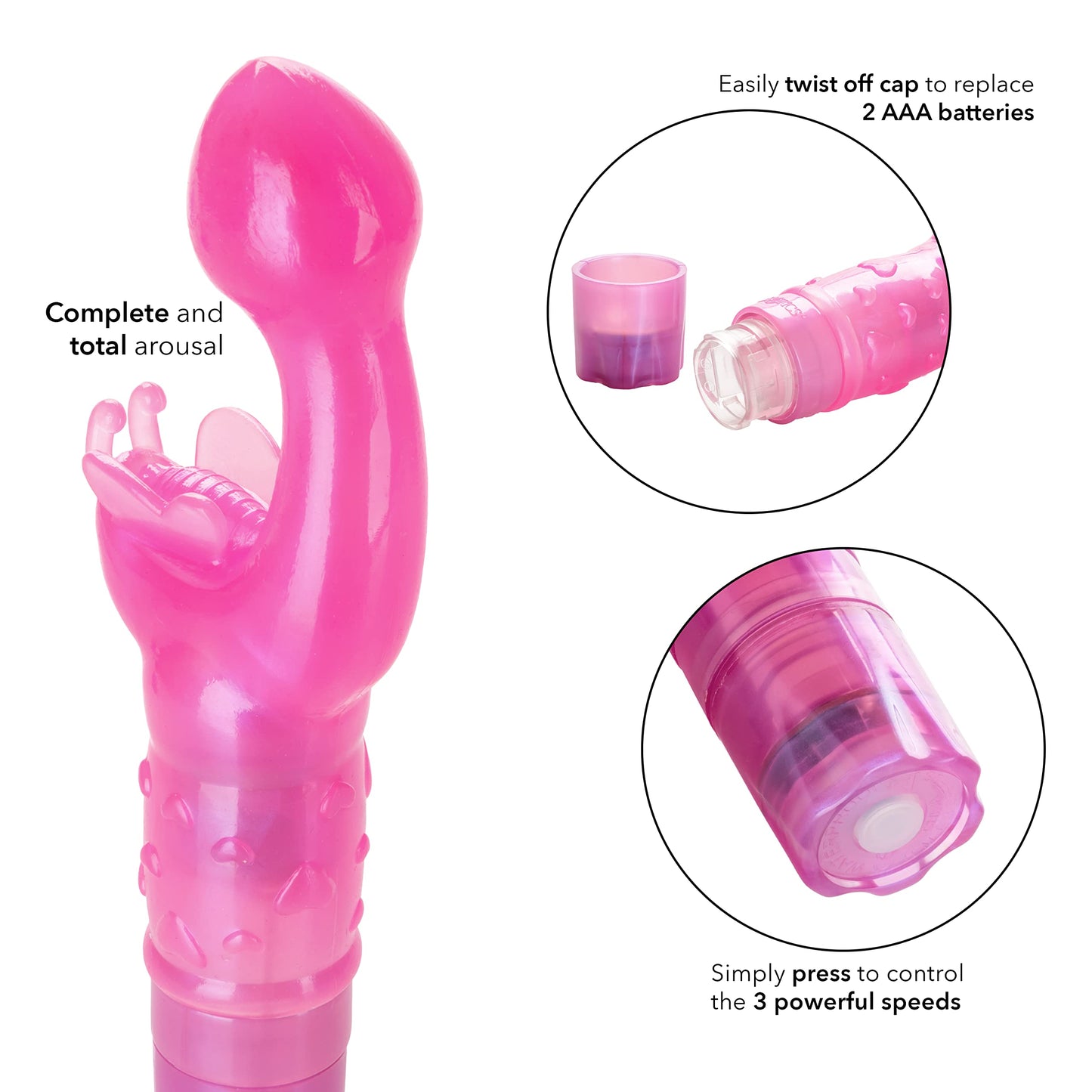 Buzz - Butterfly Kiss Vibrator - Pink or Purple