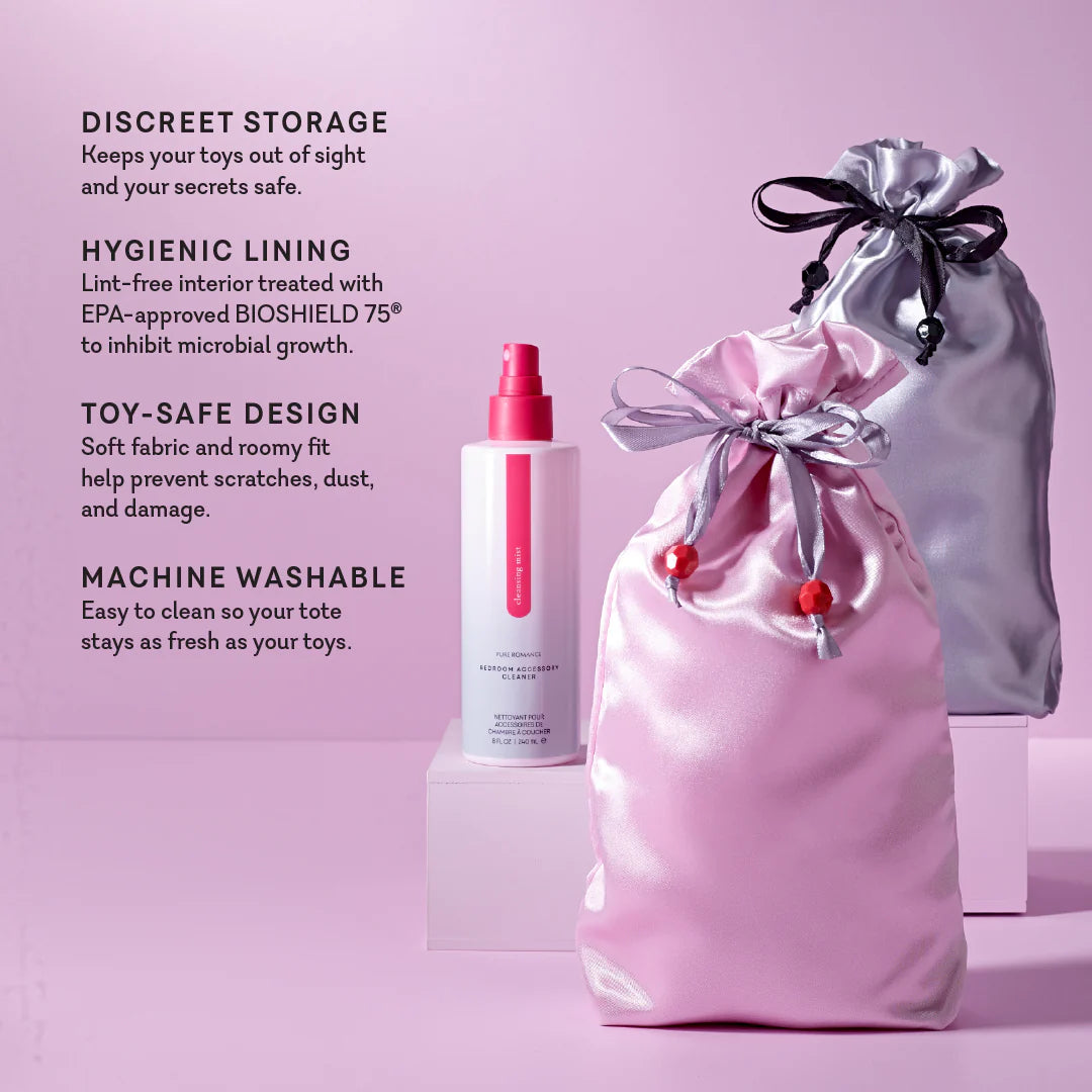 Toy Tote - Navy, Pink or Purple - Bioshield 75® Toy Storage Bag - VALGINA.com