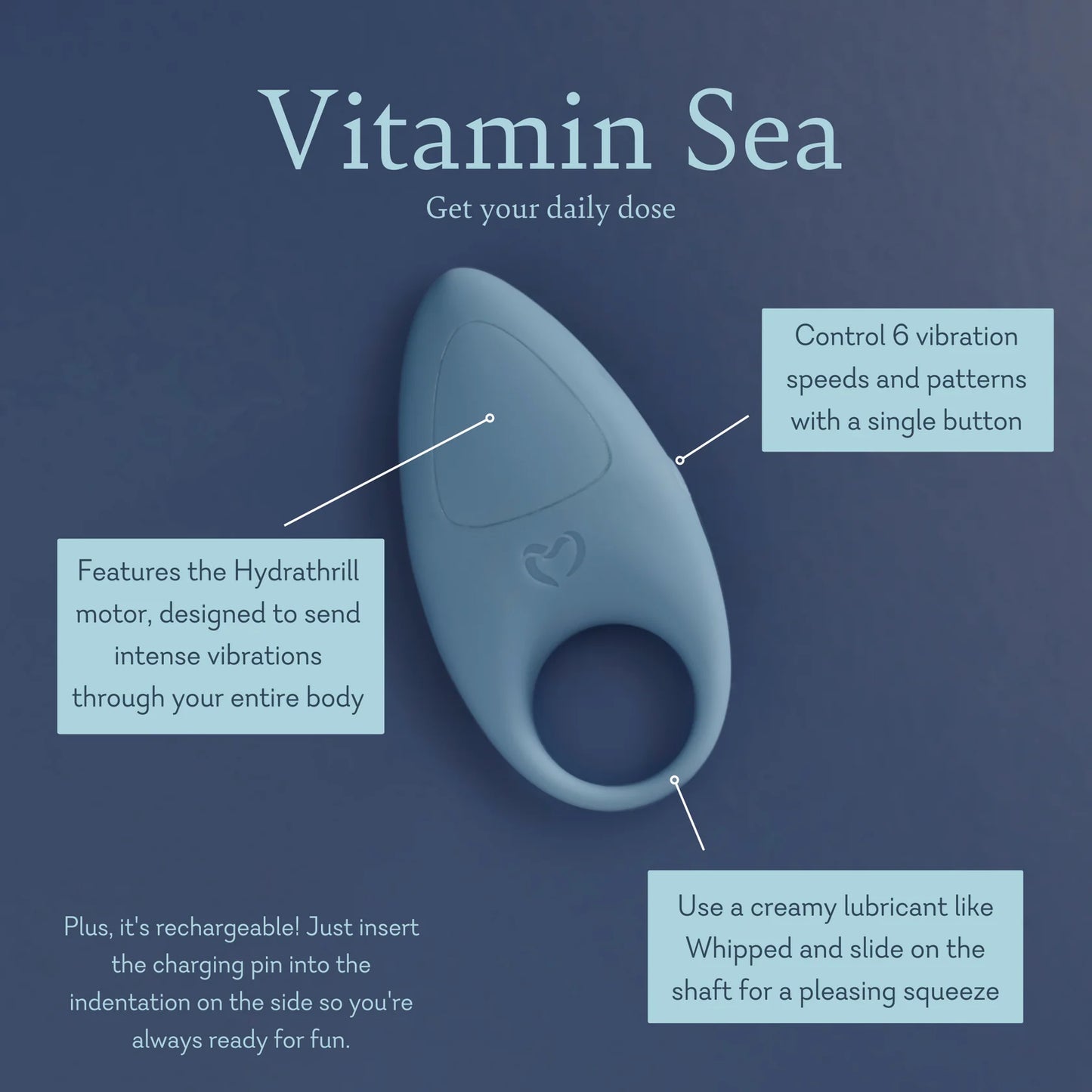 Vitamin Sea - OH MY GASM 5000 COCK RING  - BEST SELLER! - 38 LEFT! - Pure Romance