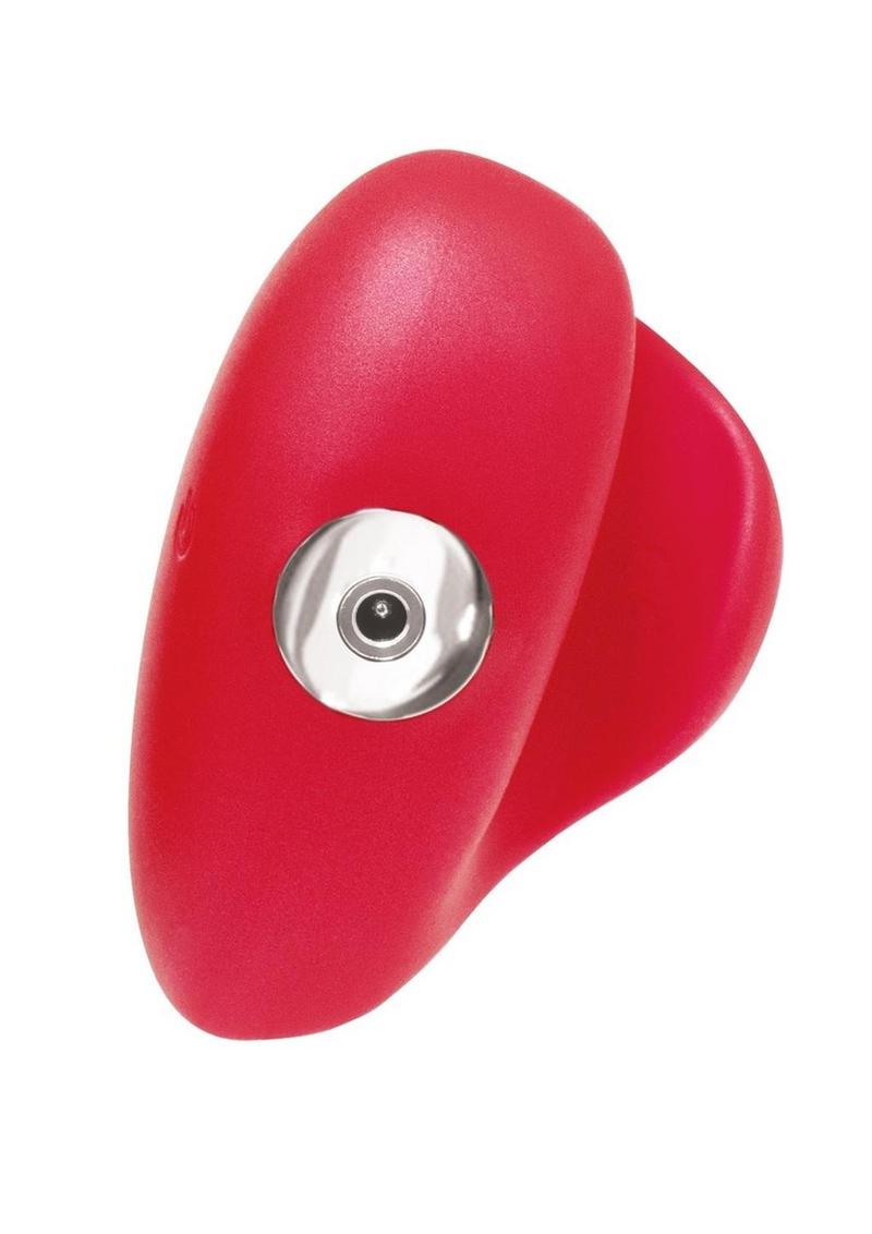Amore Heart Shaped Rechargeable Silicone Massager - Red
