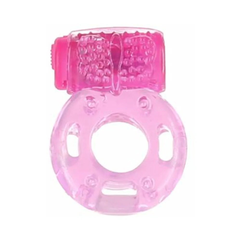 Beginners vibrating cockring in Pink Butterfly for couples, VALGINA.com