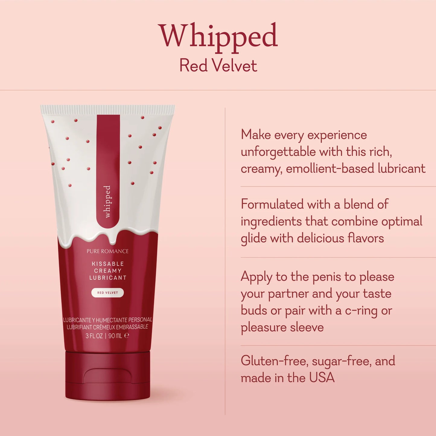 Whipped Lubricant - Red Velvet - IN STOCK - 15 LEFT! - Pure Romance