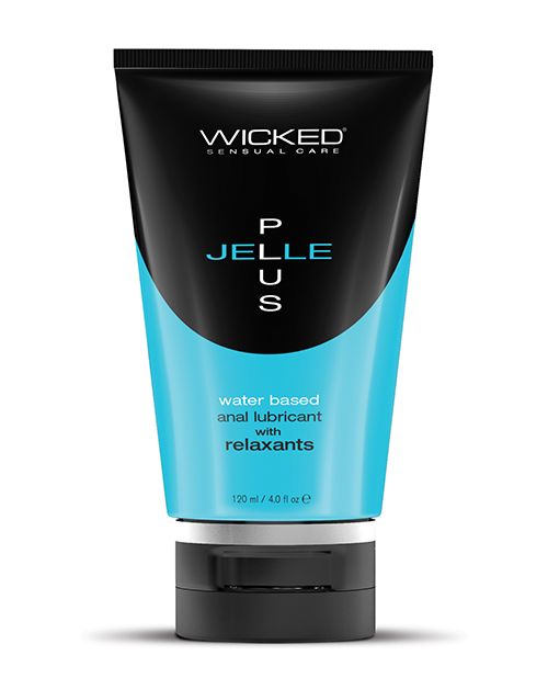 Wicked Sensual Care Jelle Plus Water Based Anal Lubricant with Relaxants - 4 oz or 8 oz - VALGINA.com