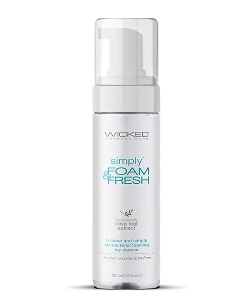 Adult toy cleaner foam. Cleansing Mist, Wicked Sensual Care Simply Foam & Fresh Toy Cleaner - 7 oz front www.VALGINA.com 