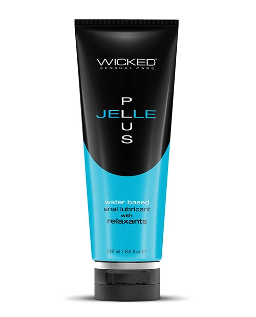 Wicked Sensual Care Jelle Plus Water Based Anal Lubricant with Relaxants - 4 oz or 8 oz - VALGINA.com