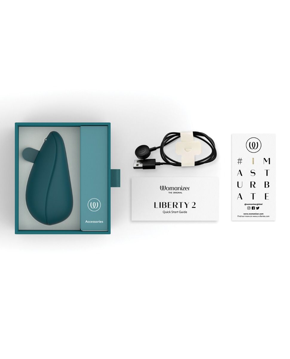Womanizer Liberty 2 - Vibrant Rose or Dark Petrol - in stock www.VALGINA.com 
