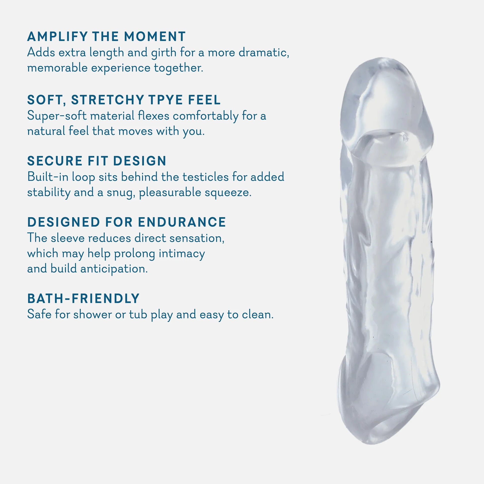 a little more fit for a king extender sheath for penis adds girth length texture www.VALGINA.com 