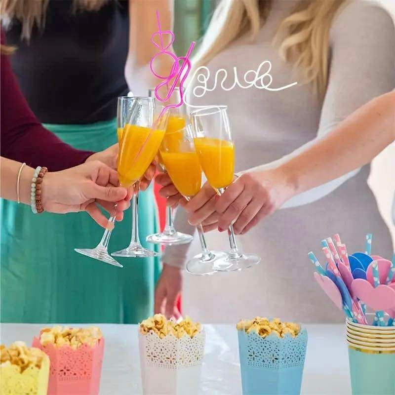 Bachelorette Party Straws – 12-Pack Bride & Pink Novelty Straws - 3 LEFT!