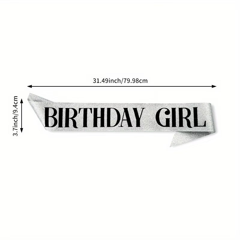 Birthday Girl Glitter Sash - Silver, Golden or Black "It's My F*king Birthday" - VALGINA.com