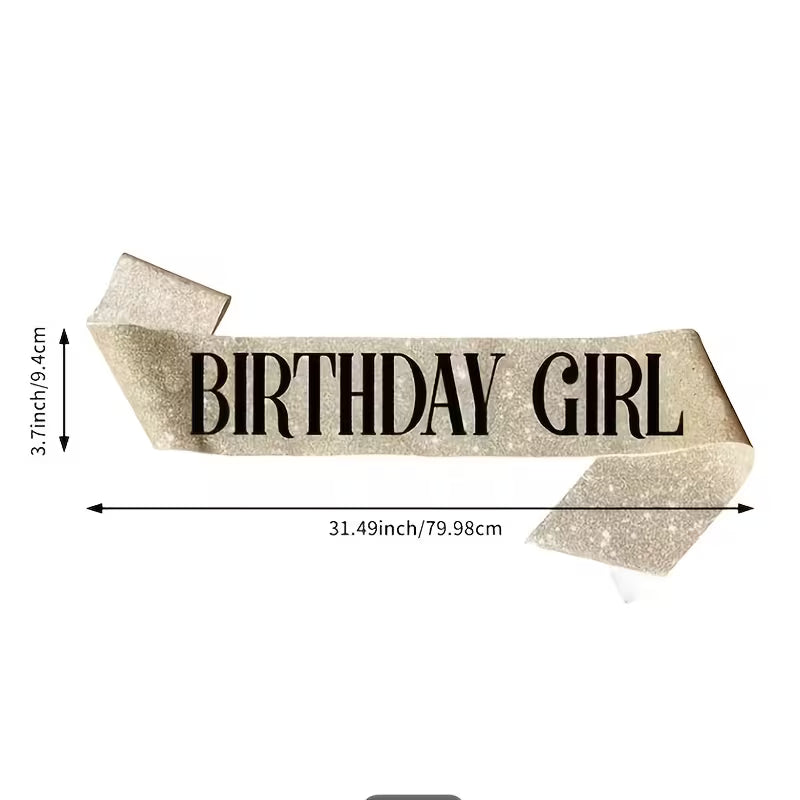 Birthday Girl Glitter Sash - Silver, Golden or Black "It's My F*king Birthday" - VALGINA.com