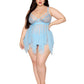 Bluebelle Babydoll Lingerie with Metal Chain Accent - VALGINA.com