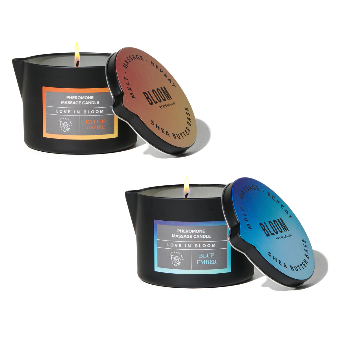 Bloom - Earths Desire & Blue Ember - Male Pheromone Colognes, Candles, Room Spray - Eye of Love