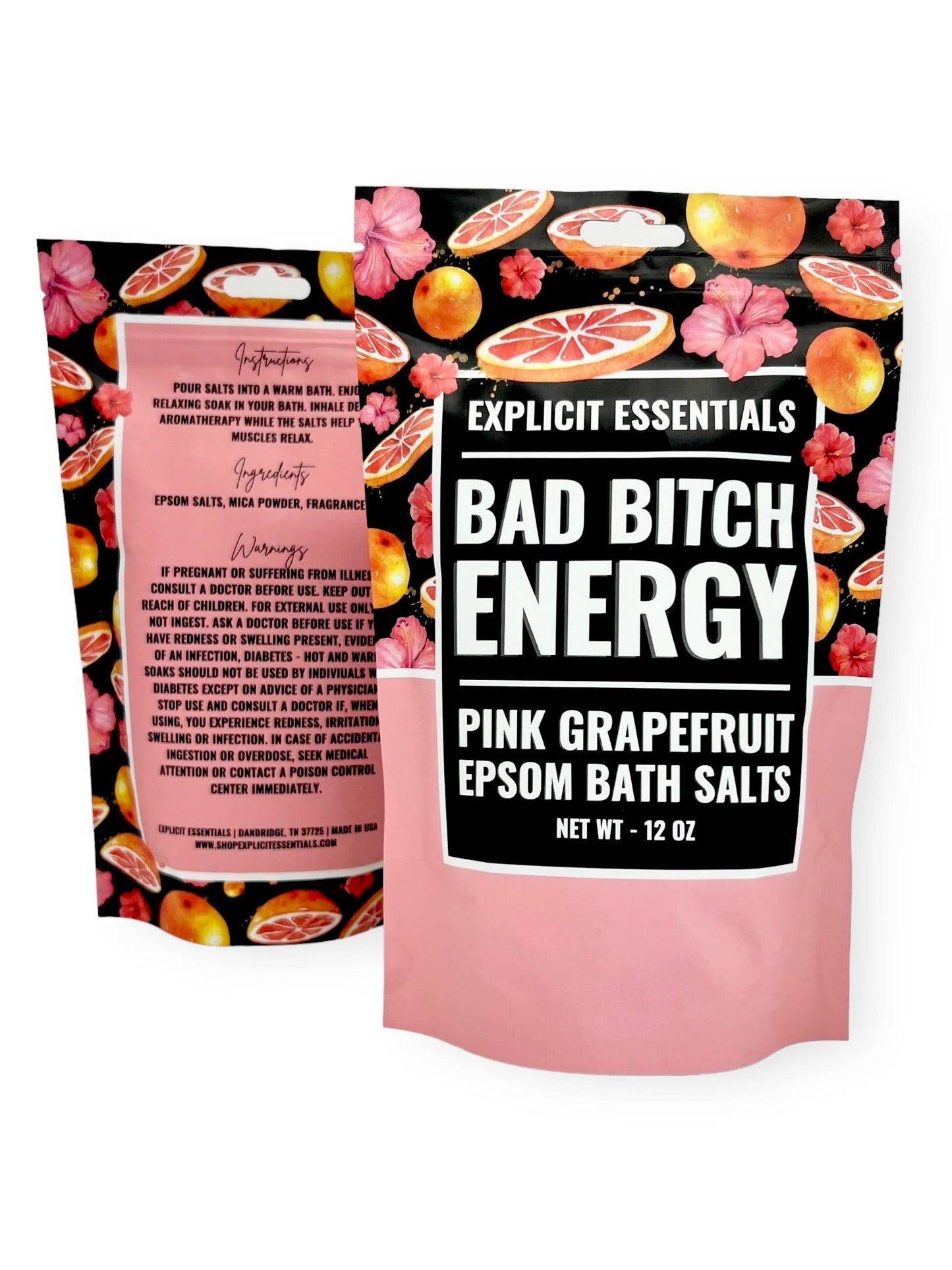 Sweary Bath Salts for Stress Relief – Premium Epsom Salt Soaks (12oz Bag) - Funny - 4 Different Scents