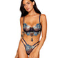 Dusky Rose - Embroidered Bralette Lingerie Set - Black & Blue - VALGINA.com