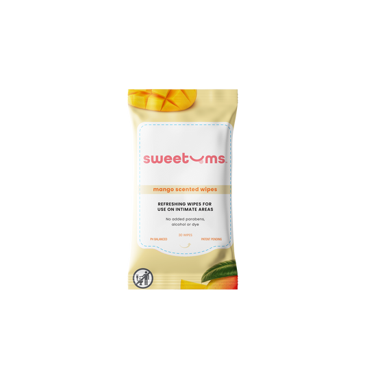 Mango Scented and Unflavored Daily Wipes ph balanced natural sweetums wipes www.VALGINA.com 