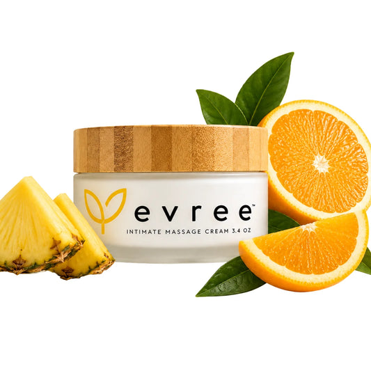 Evree All Over Intimate Massage Cream - Coconut Lime or Pineapple Orange