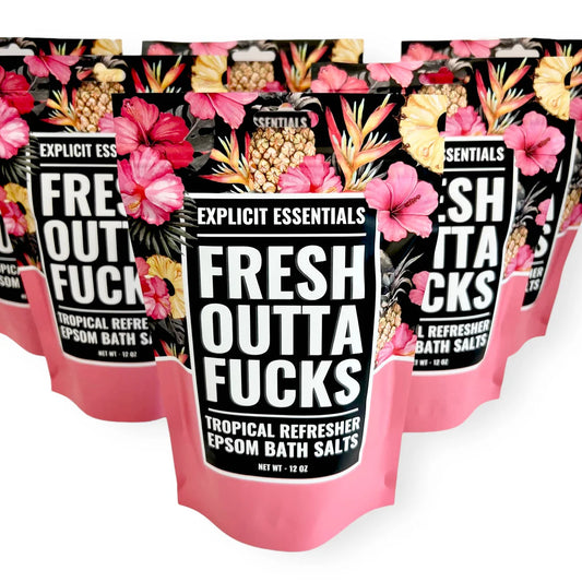 Sweary Bath Salts for Stress Relief – Premium Epsom Salt Soaks (12oz Bag) - Funny - 4 Different Scents
