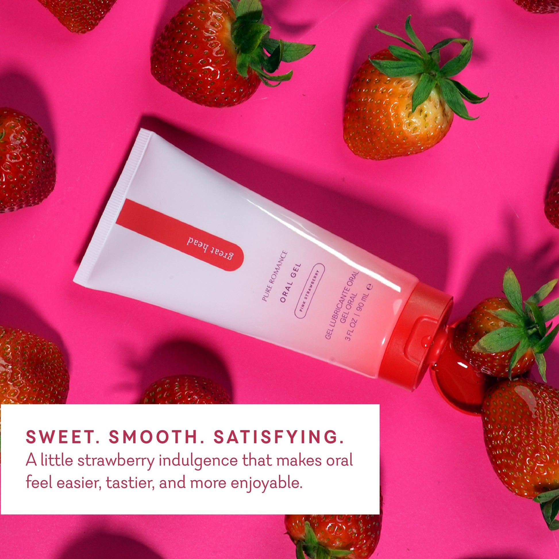Great Head Oral Gel - Pink Strawberry 3 oz - Relax Your Gag Reflex Gel - IN STOCK 74 LEFT! - VALGINA.com