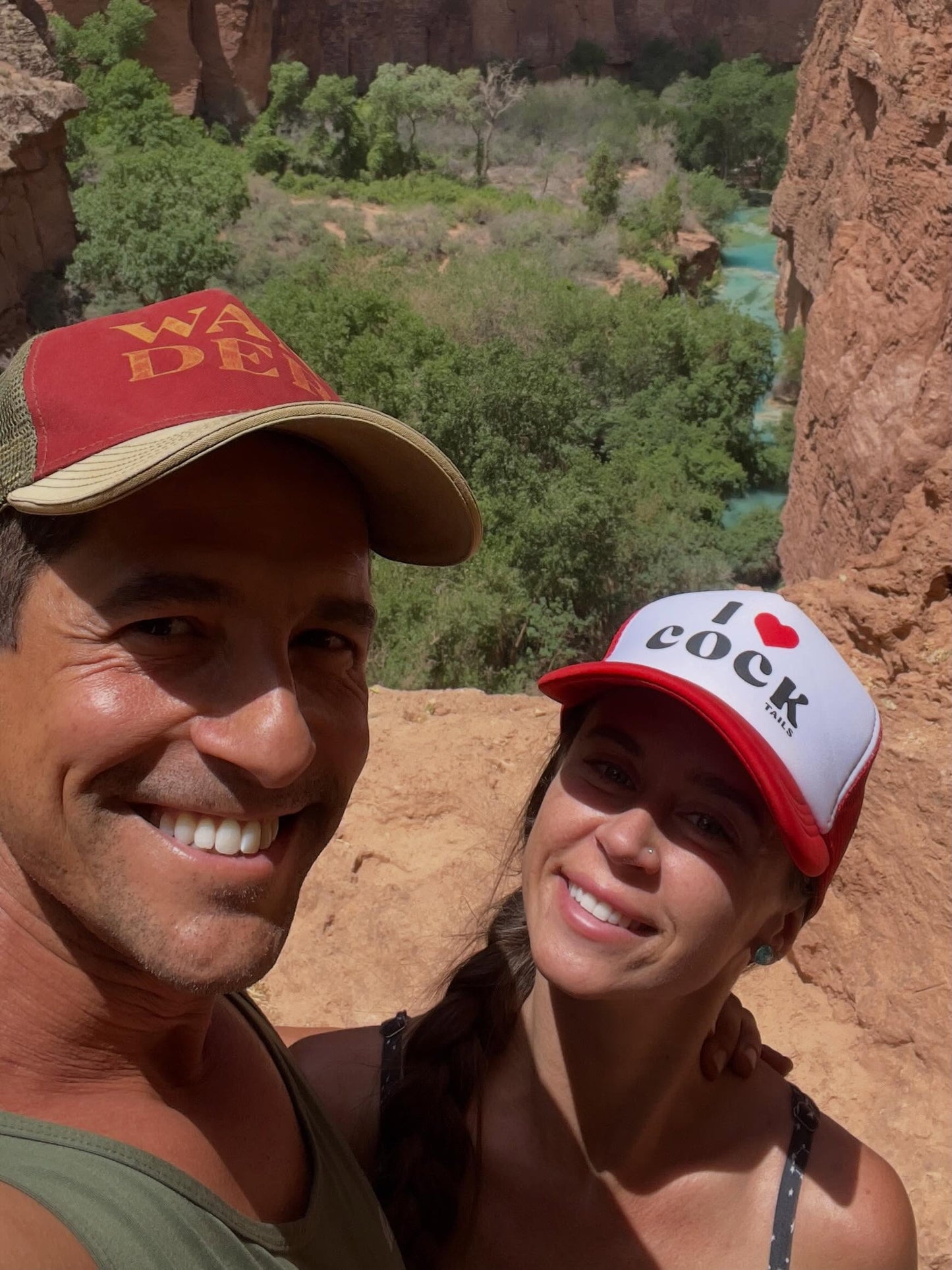 I Love Cocktails Hat - Adjustable Cotton Snapback Cap in Red or Black